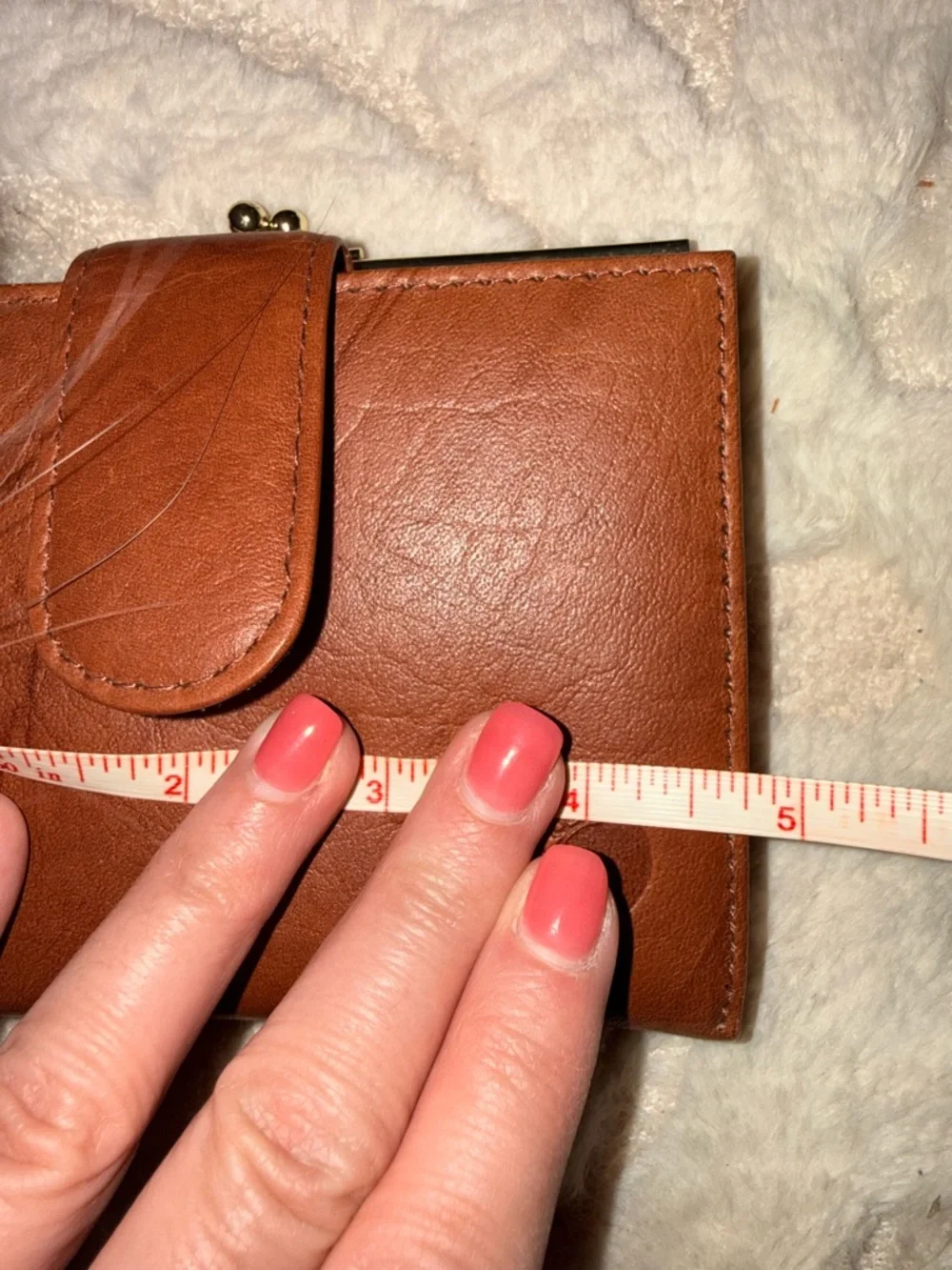 Buxton Brown Leather Bifold Wallet with Embossed Floral Detail
